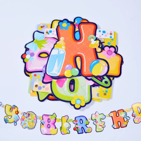 HAPPY BIRTHDAY Cartoon Banner (Bubble)