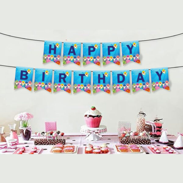 Baby Shark “HAPPY BIRTHDAY” Banner