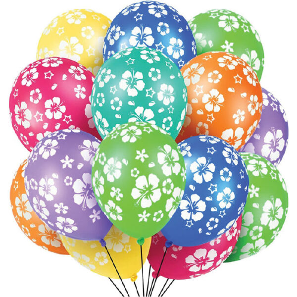 Flower Printed Balloon Mixed Color (Per pcs)