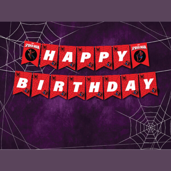 Spider-Man “HAPPY BIRTHDAY” Banner